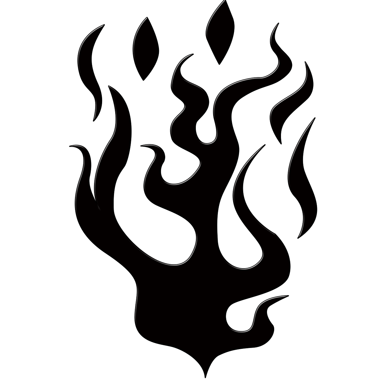 flames silhouette shape free photo