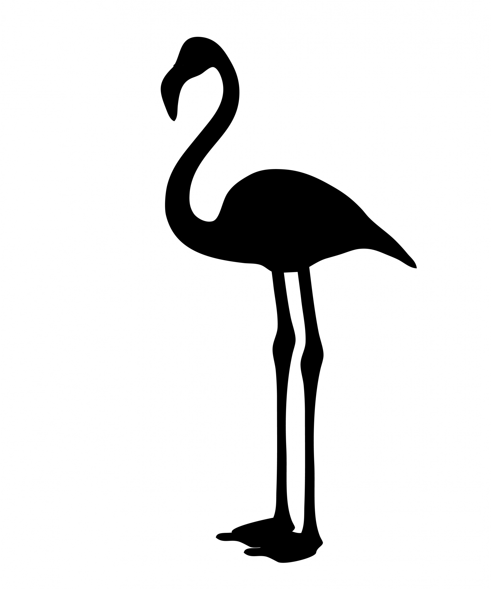 Download free photo of Flamingo,bird,silhouette,black,clipart from