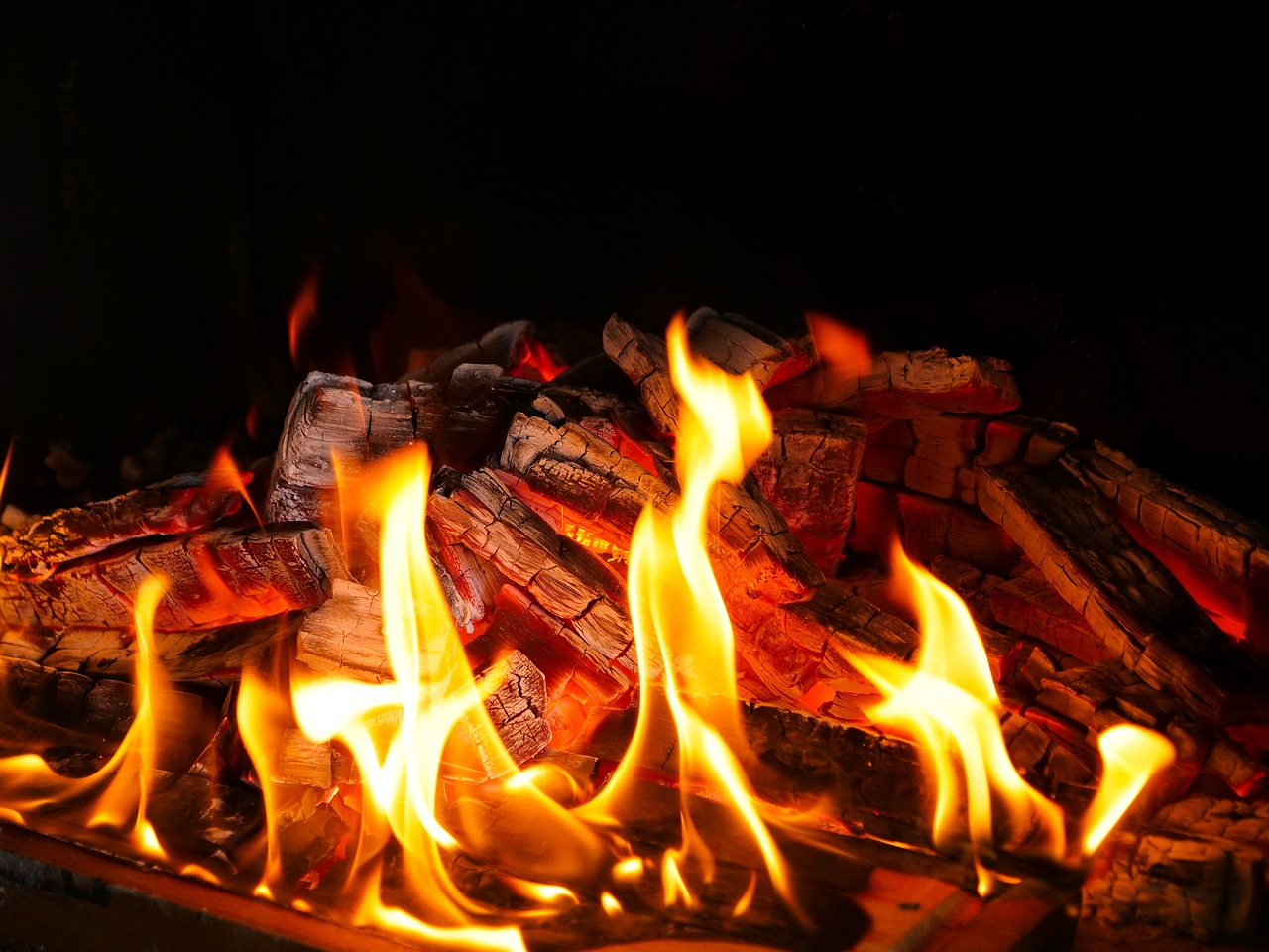 flare-up heat fireplace free photo