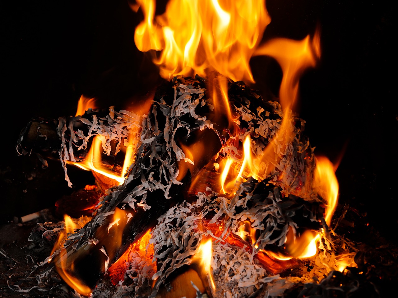 flare-up heat fireplace free photo
