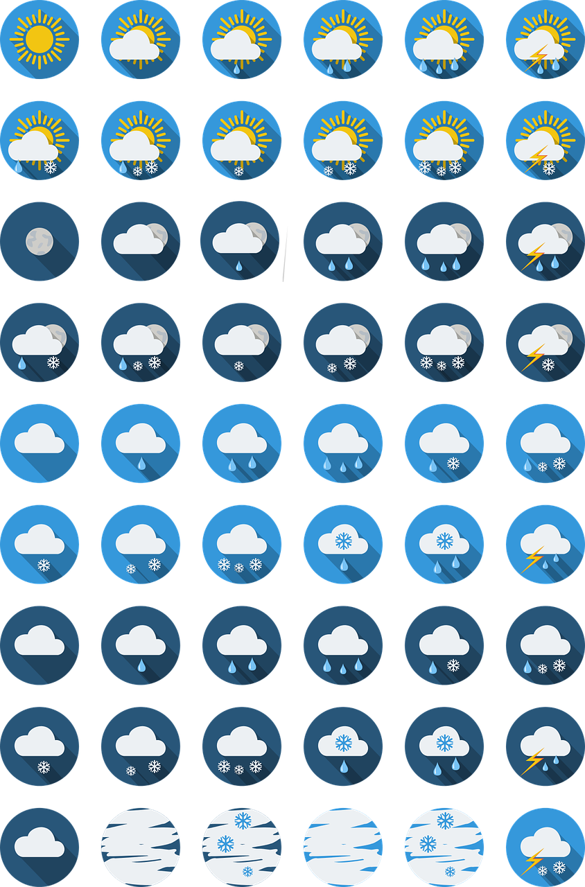 flat icons round free photo