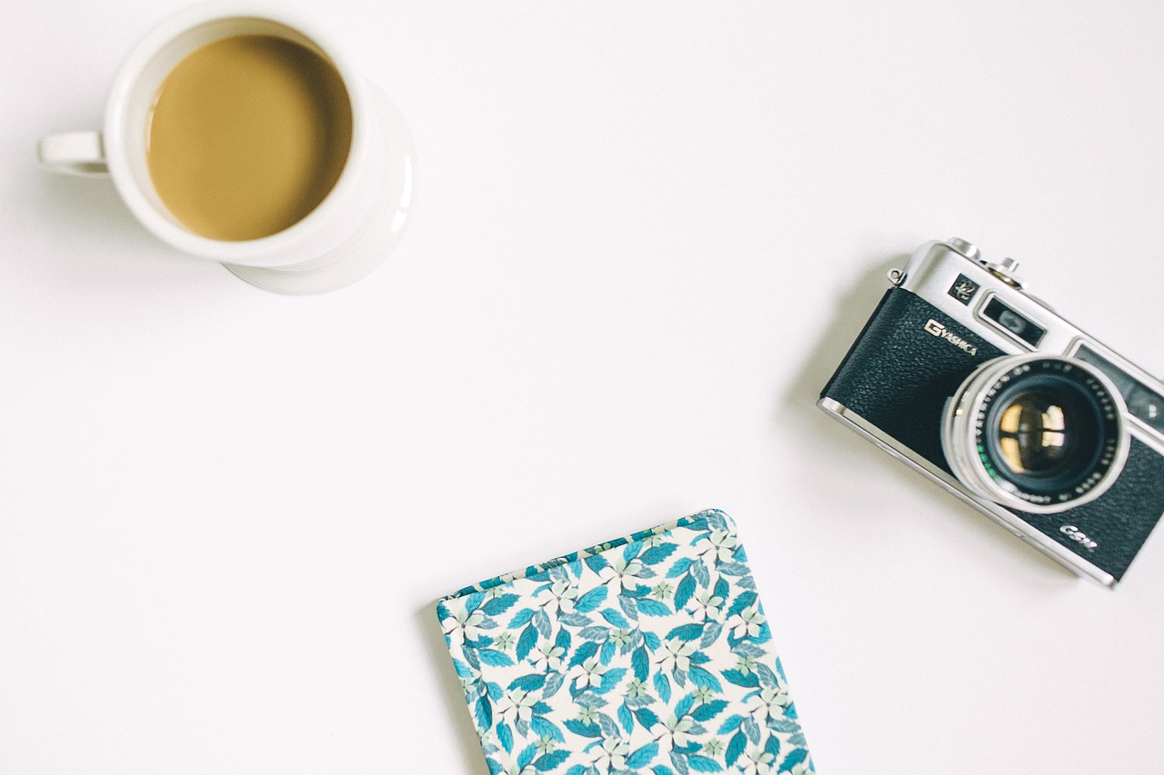 flat lay white table free photo