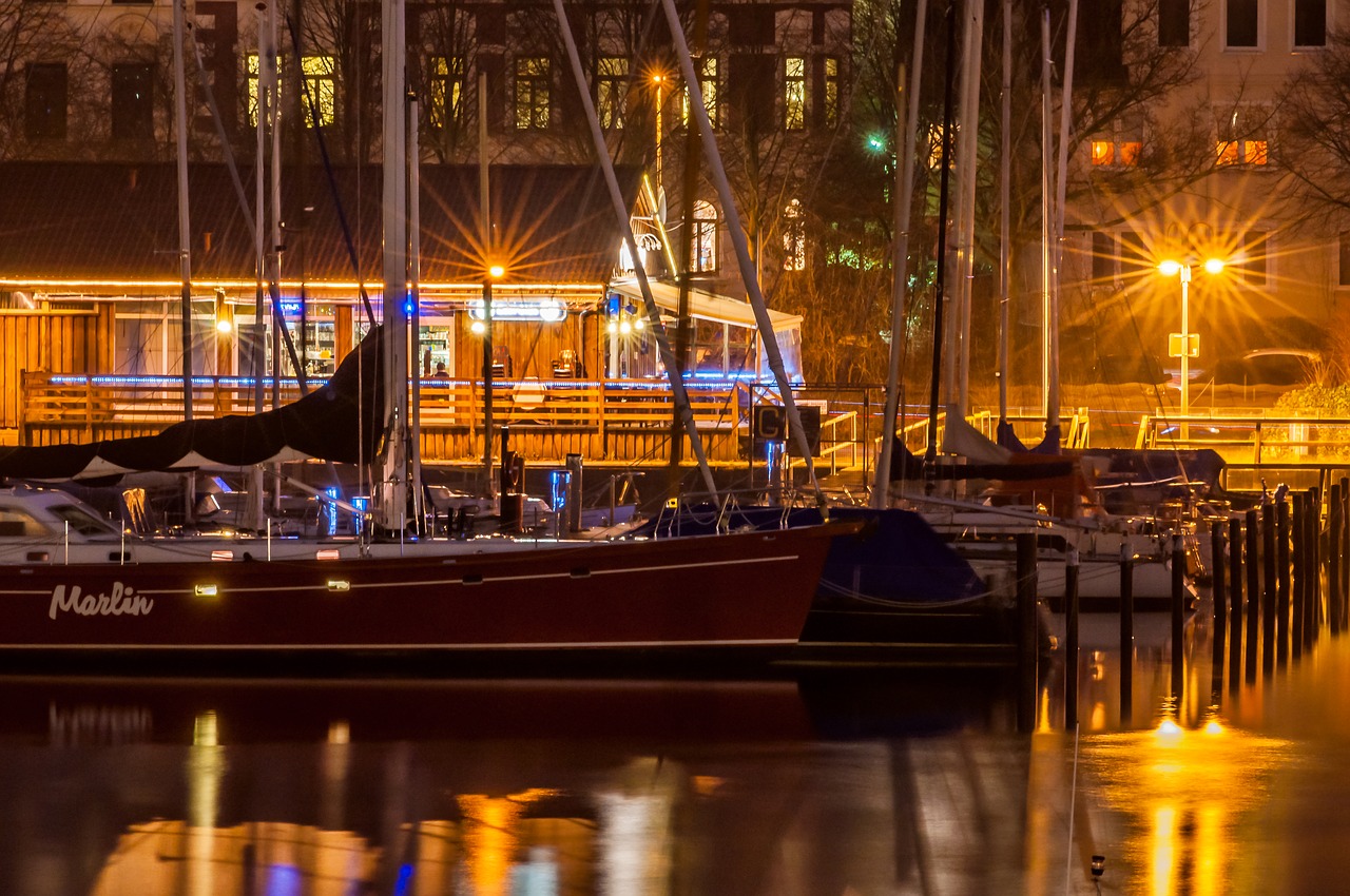 flensburg port winter free photo