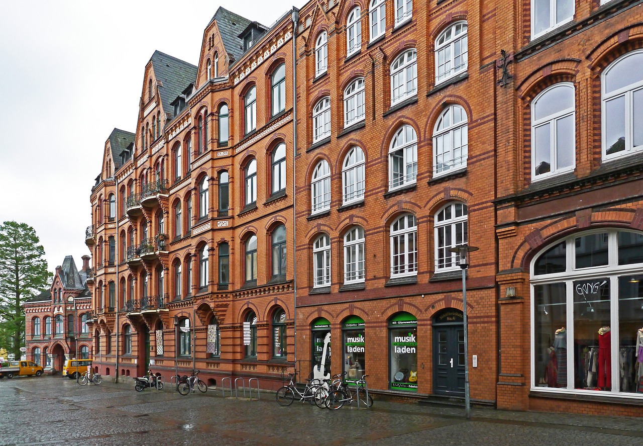 flensburg ship's bridge road facade free photo