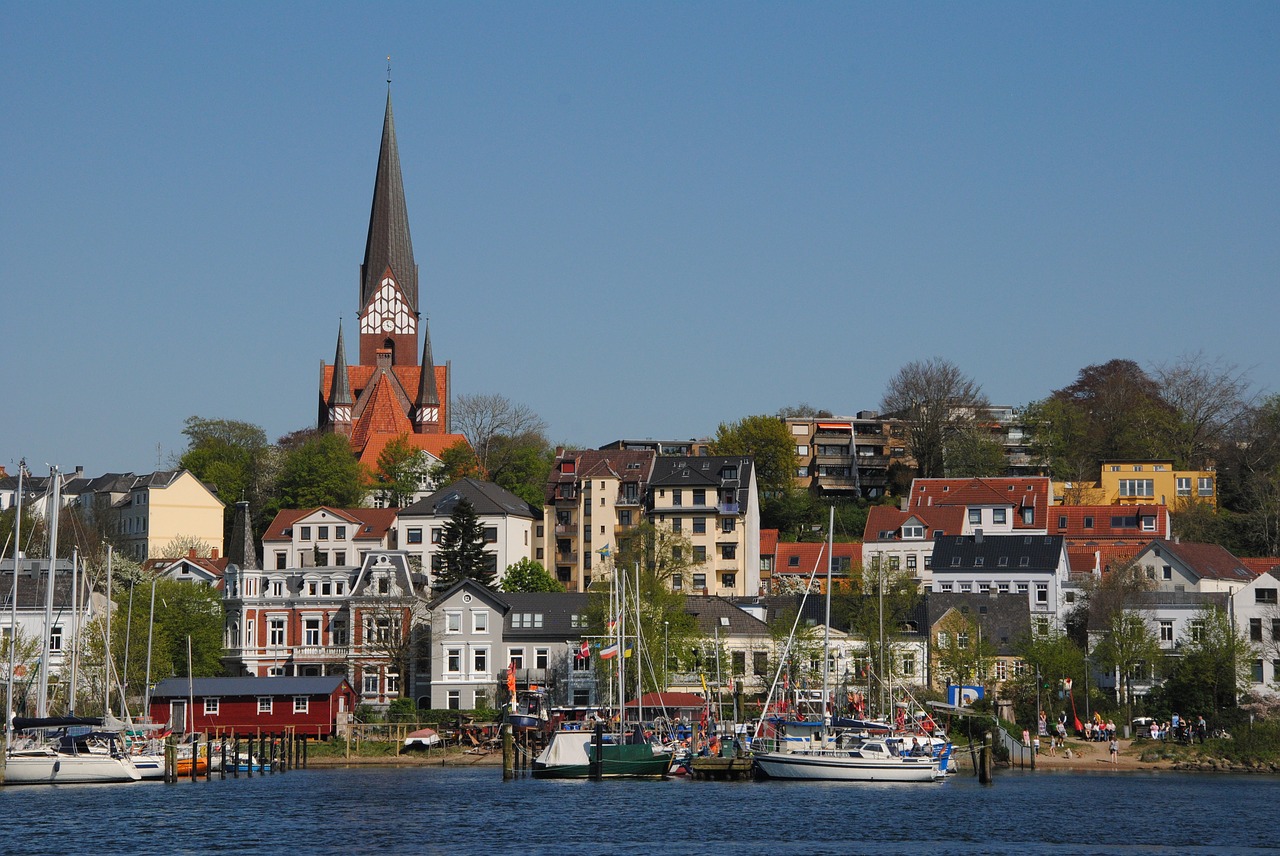 flensburg förde flensburg church free photo