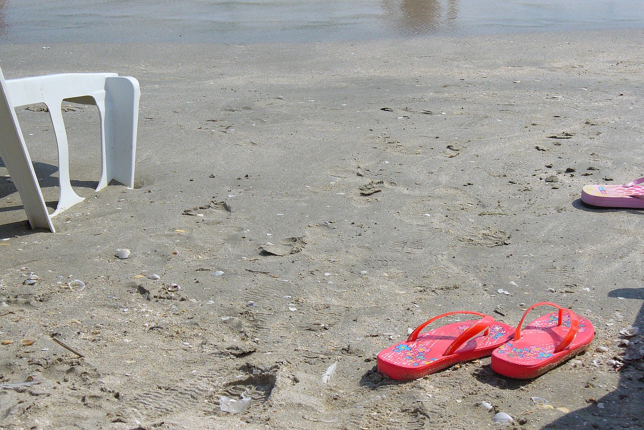 flip-flops ocean sea free photo