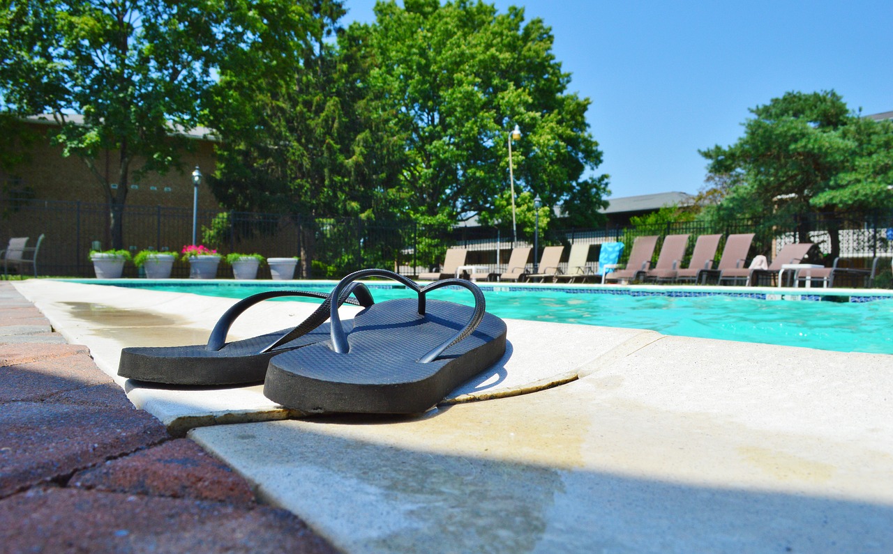 flip flops pool summer free photo
