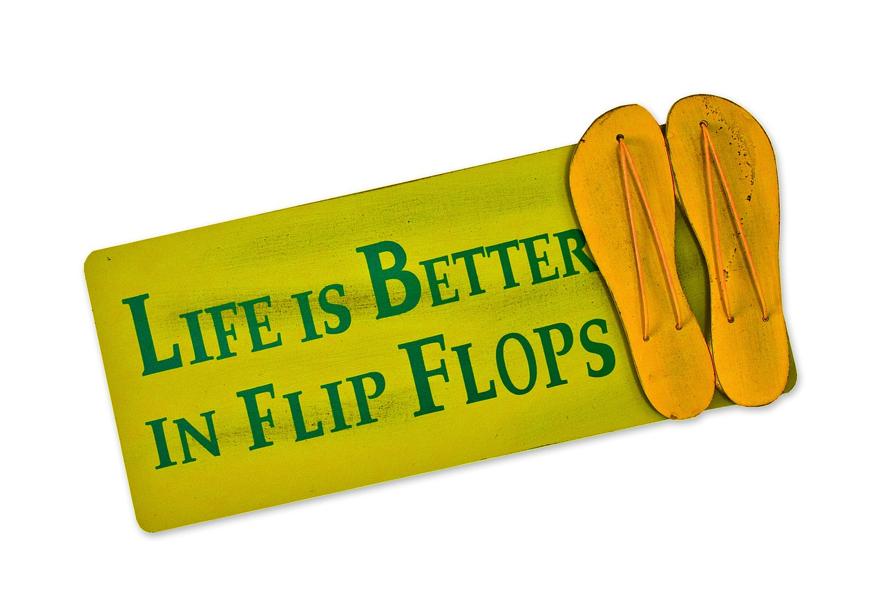 flip flops shield postcard free photo