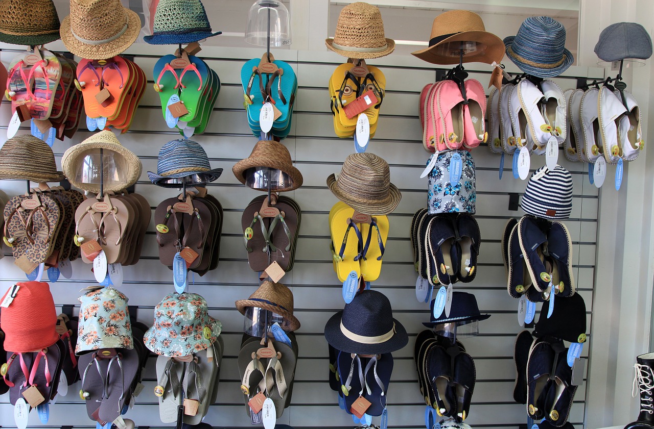 flip flops hats clothing free photo