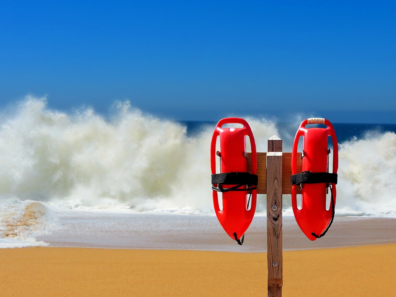 float lifeguard on duty beach guard free photo