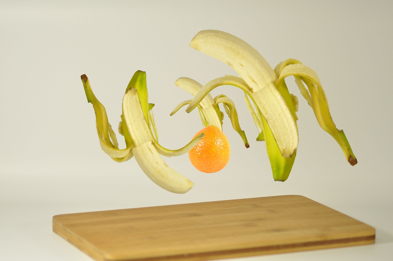 floating fruit banana free photo