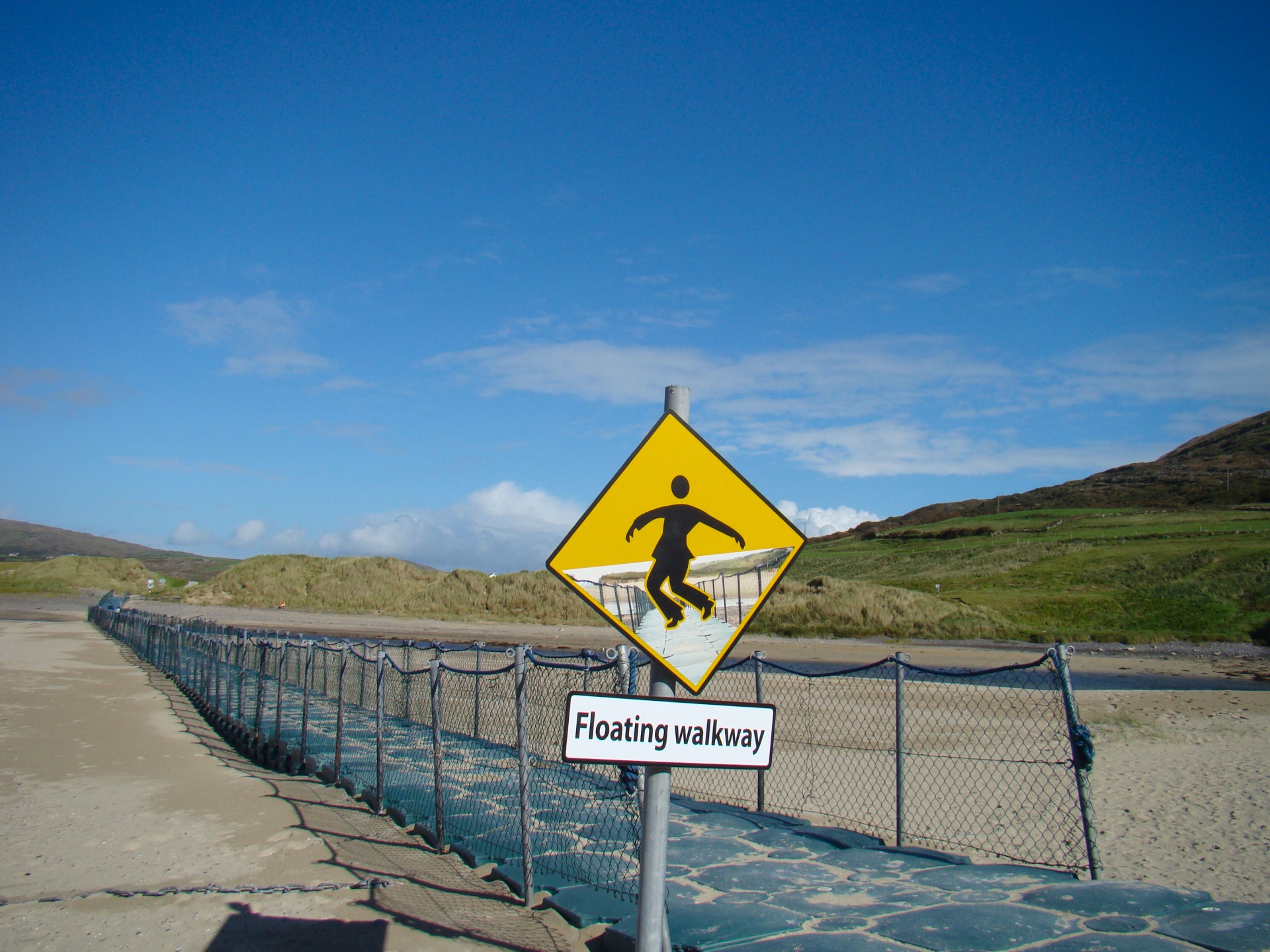 floating bridge walkway beach free photo