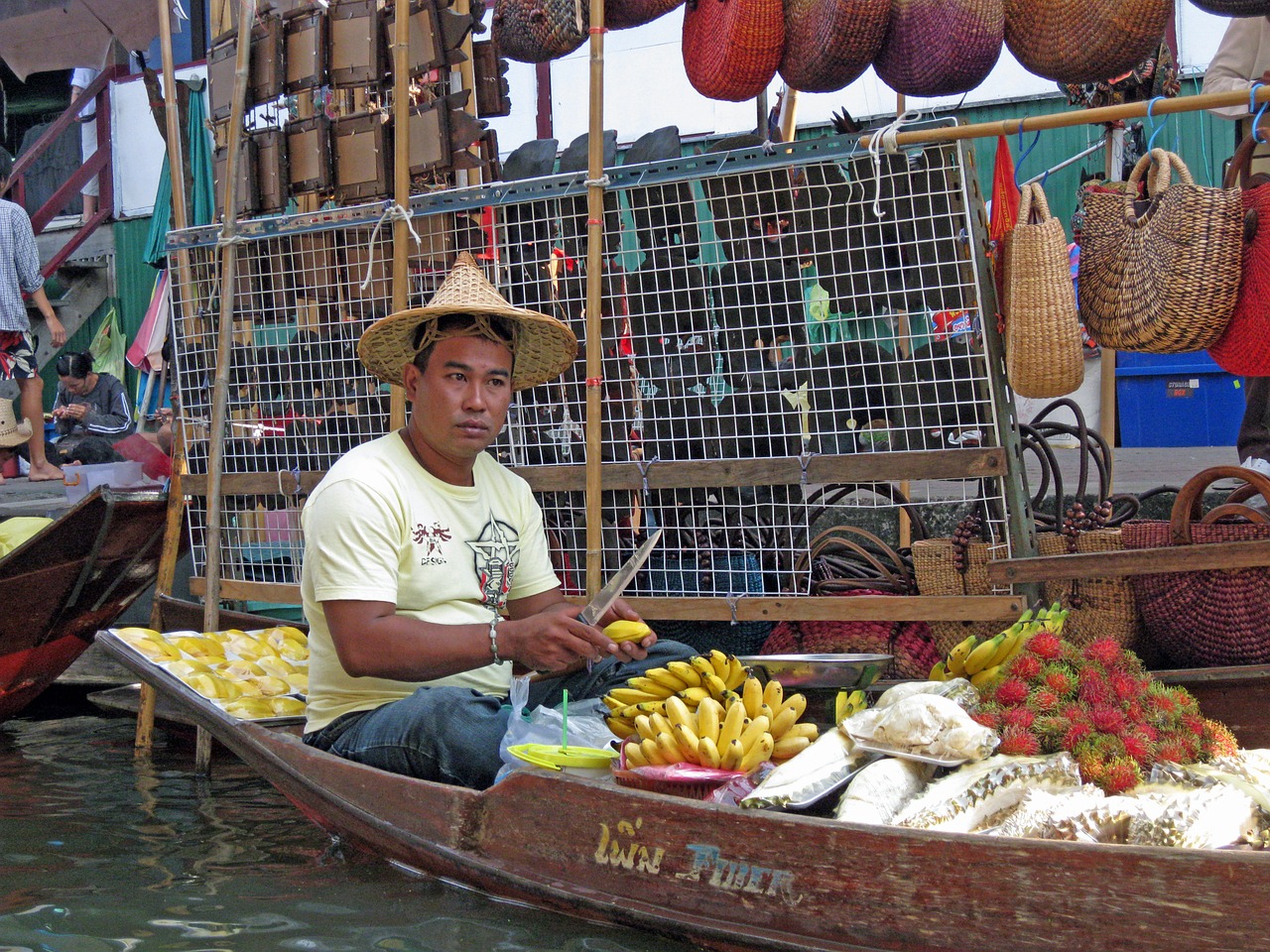 floating market thailand bangkok free photo