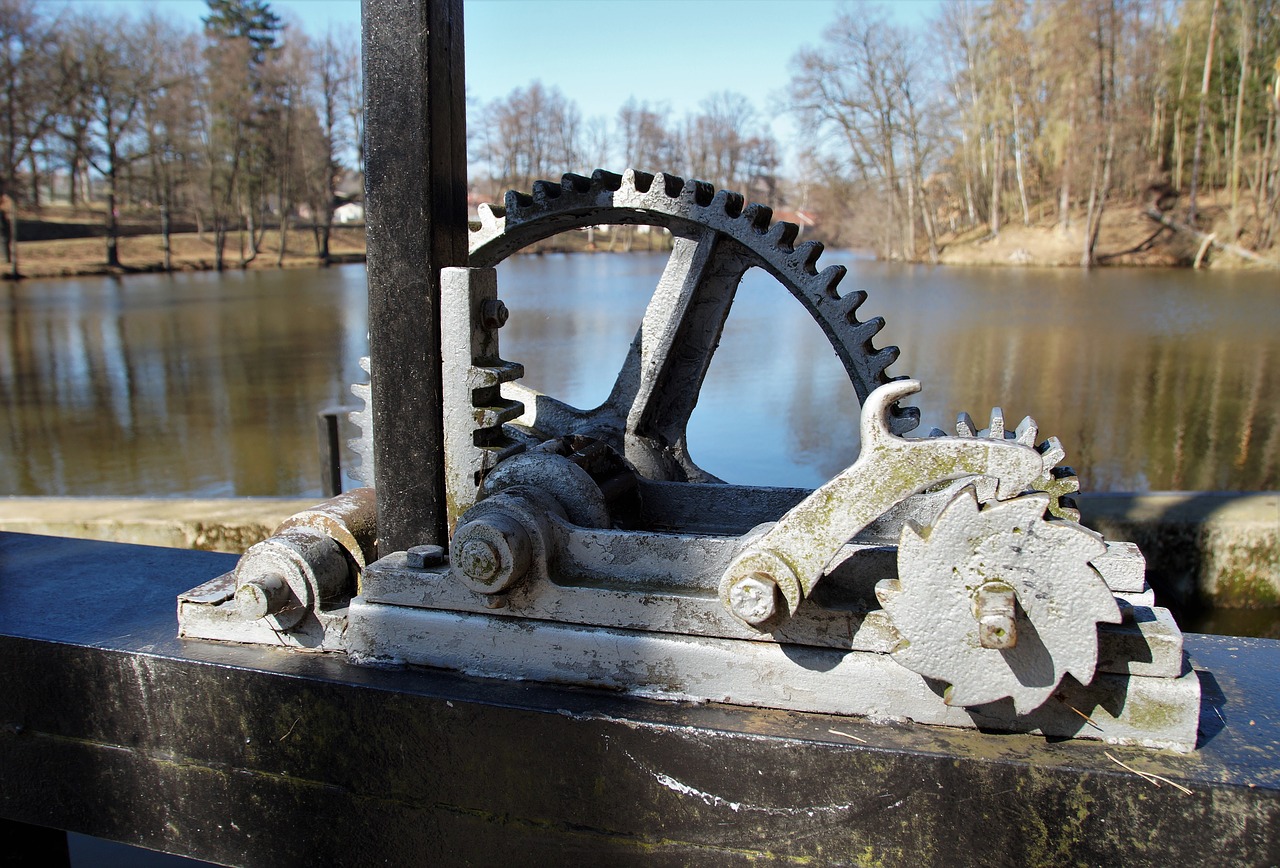 floodgate  pond  gear free photo