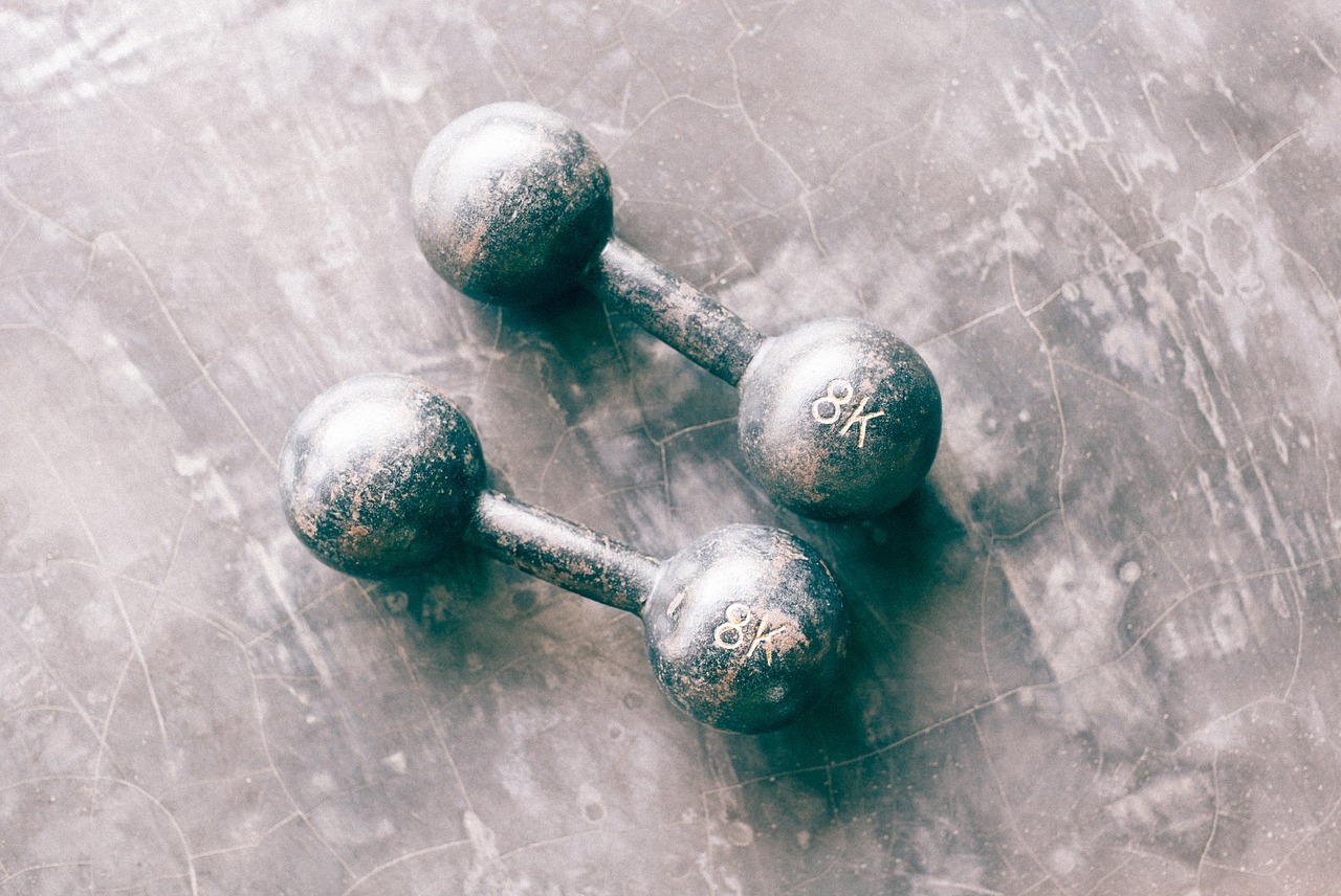 floor dumbbell workout free photo