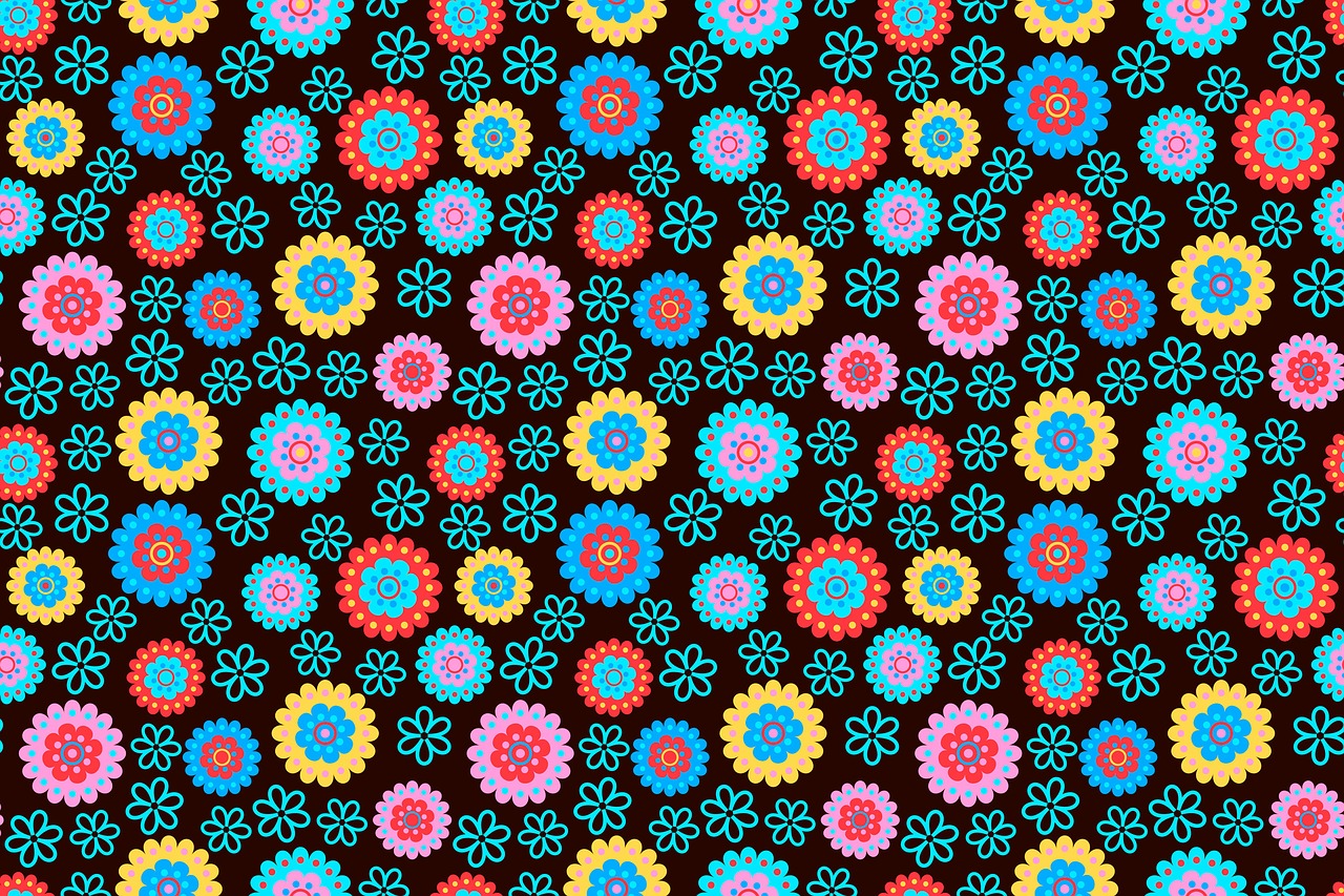 floral abstract pattern free photo