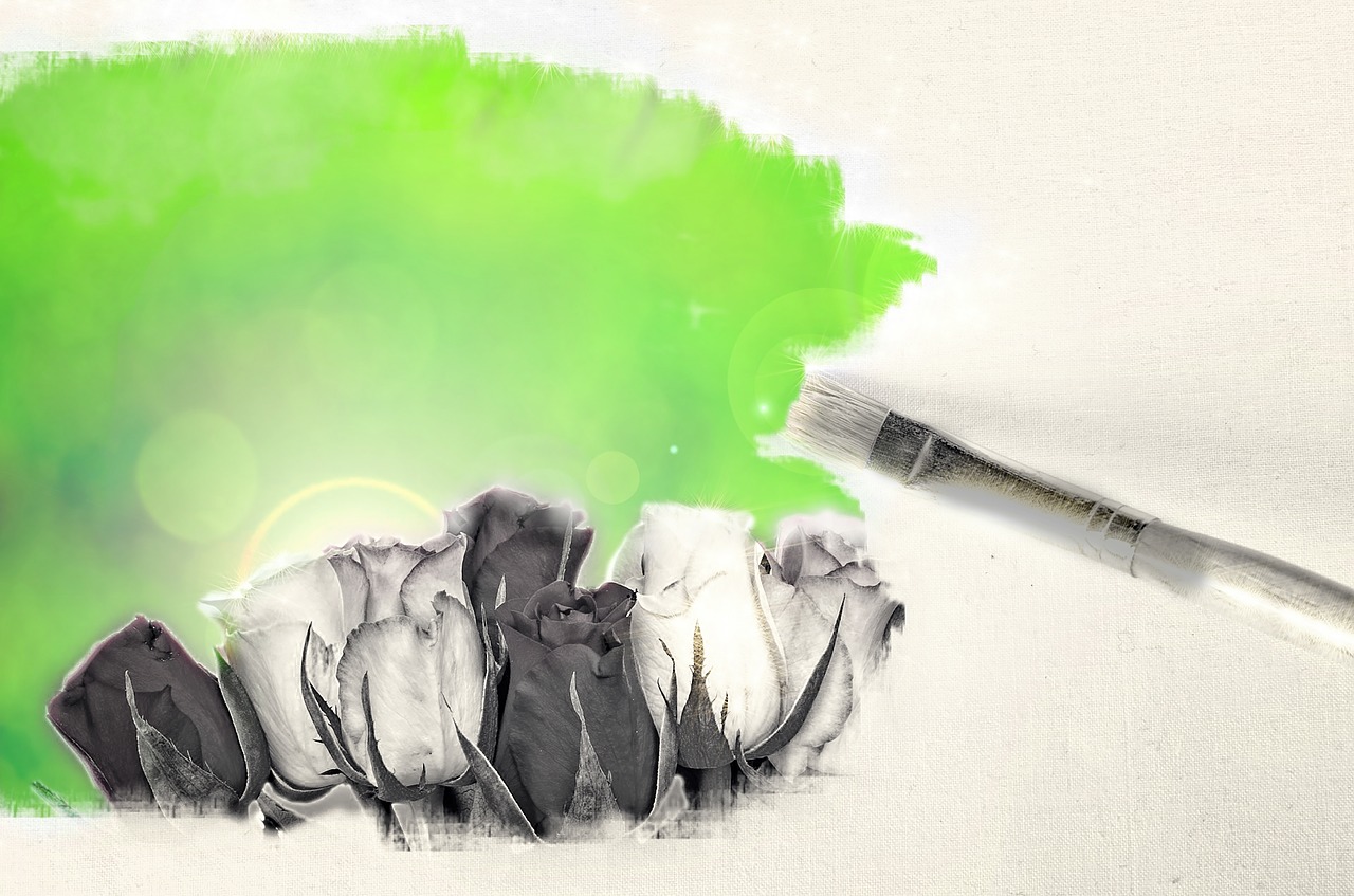 floral painting brush free photo
