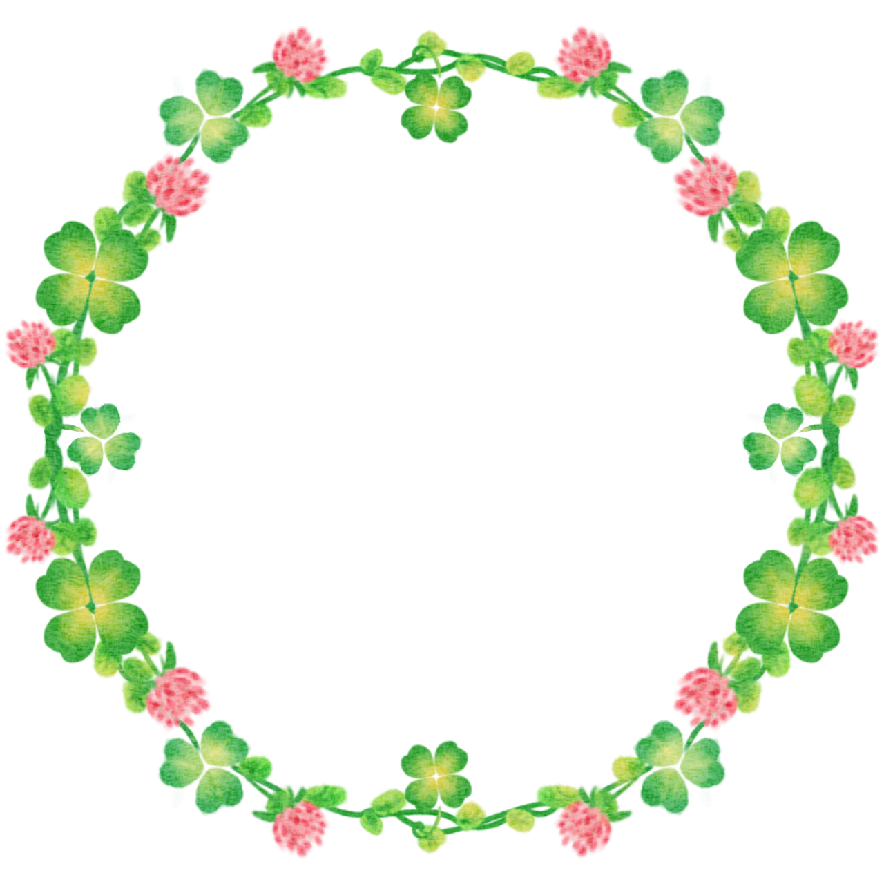 floral clover wreath free photo