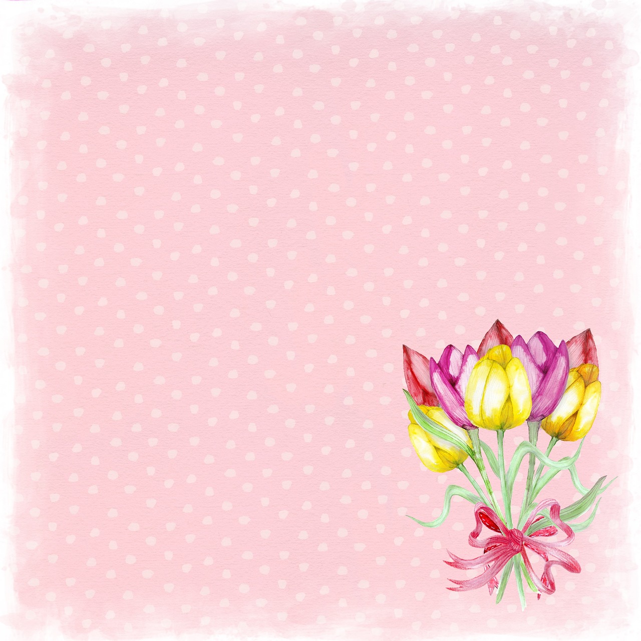 floral pink dotted free photo
