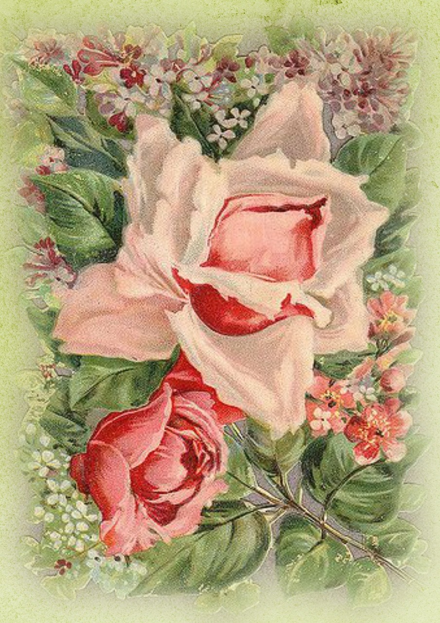 floral vintage design free photo