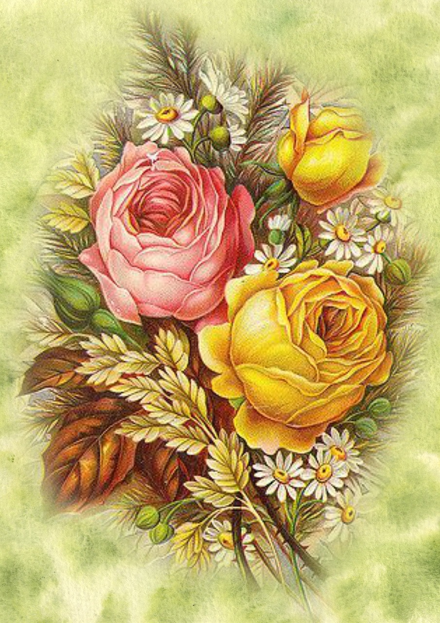 floral vintage design free photo