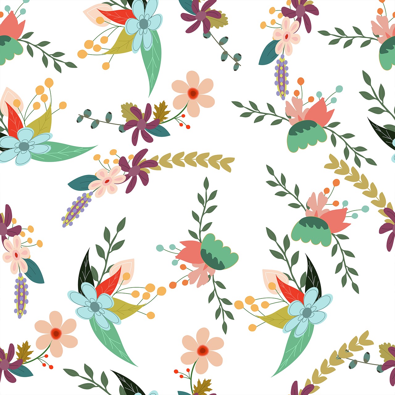 floral backdrop pattern free photo