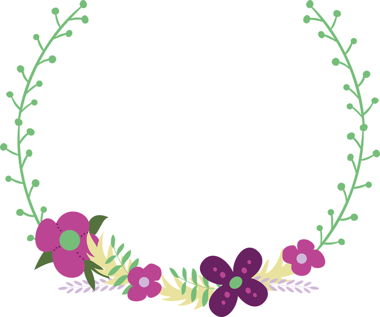 floral  flowers  wreath free photo