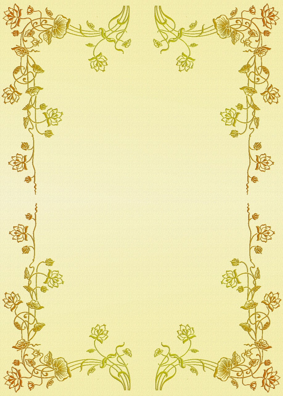 floral motif stationery free photo