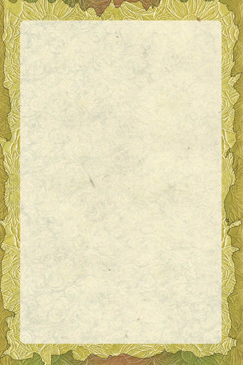 floral stationery golden free photo