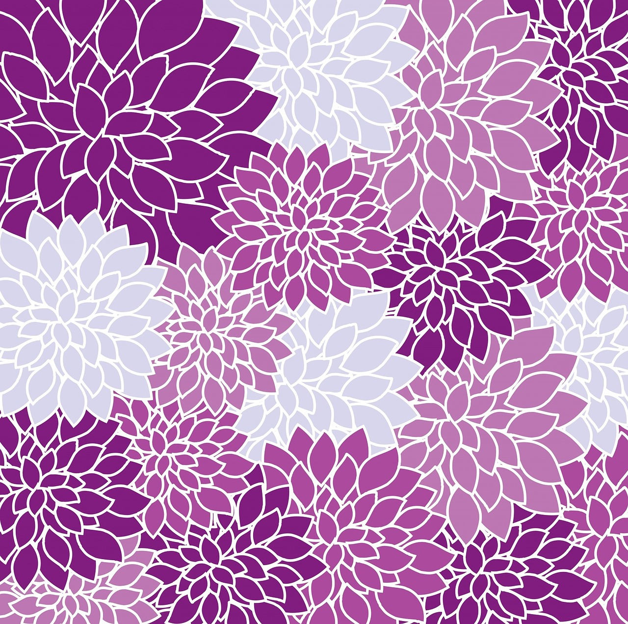 purple floral print background