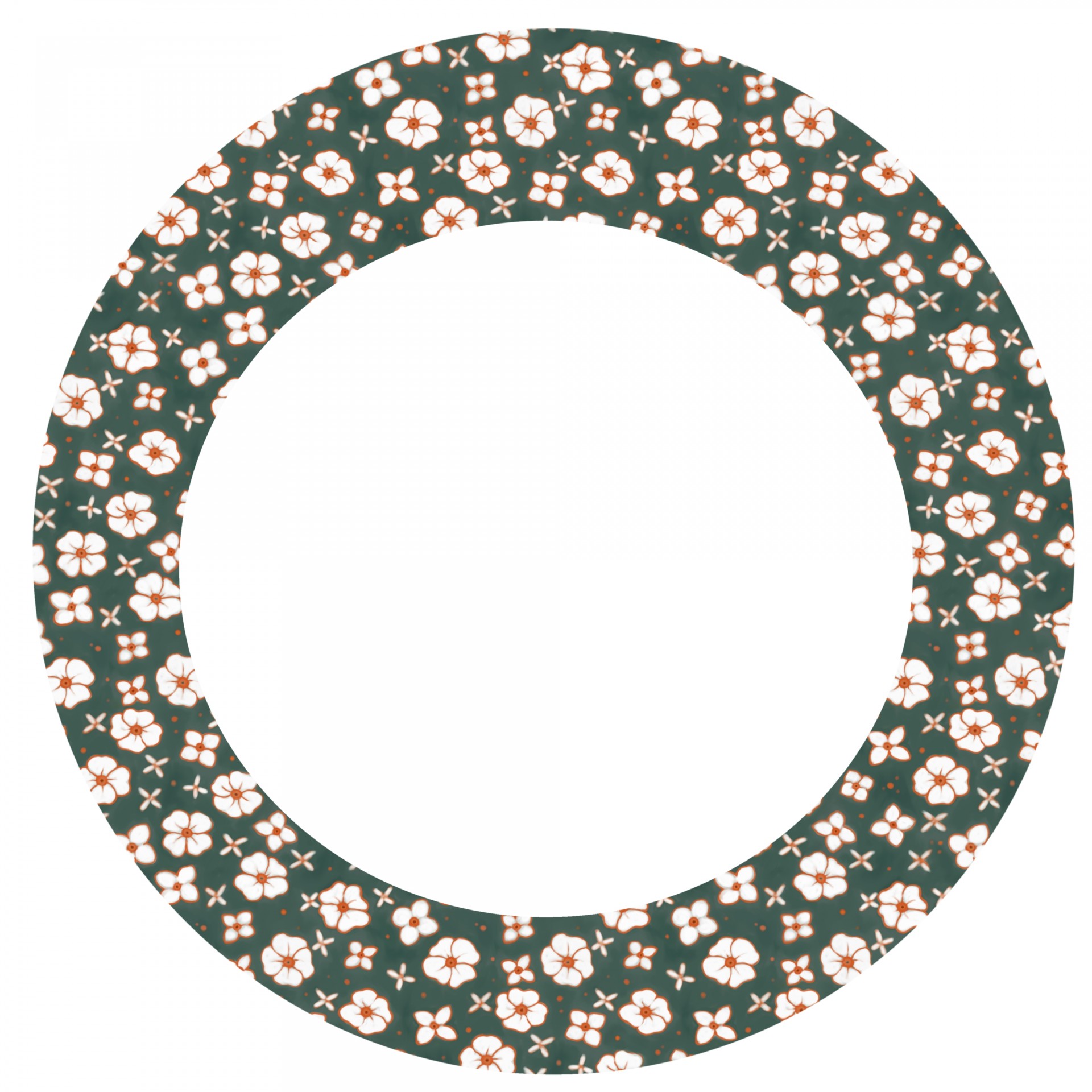 floral circle round free photo