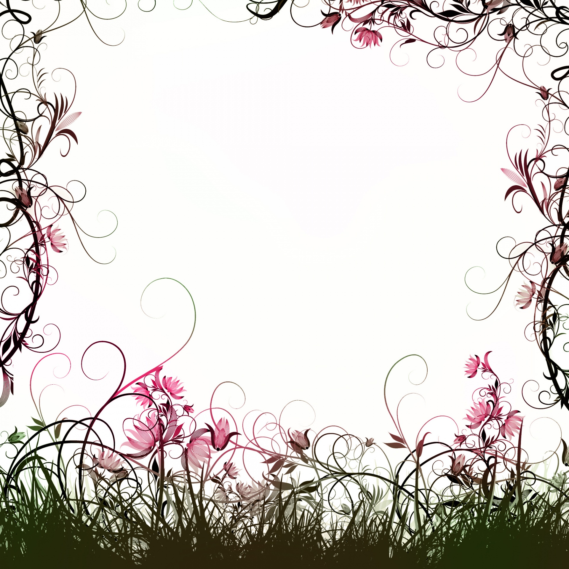 floral frame decoration free photo