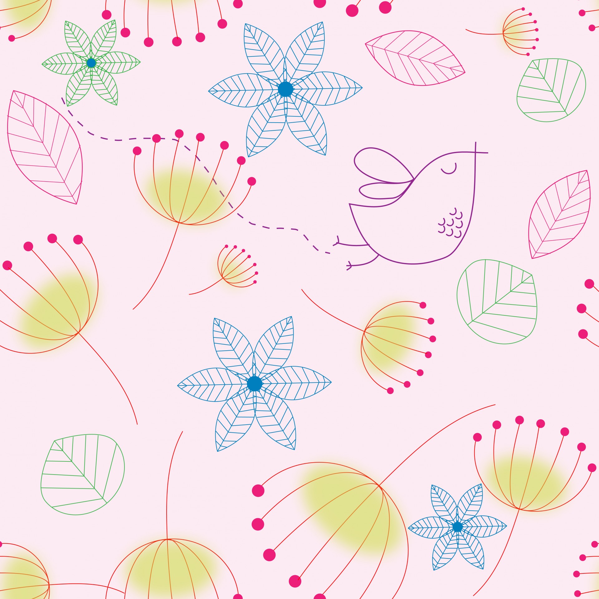 floral garden pattern free photo