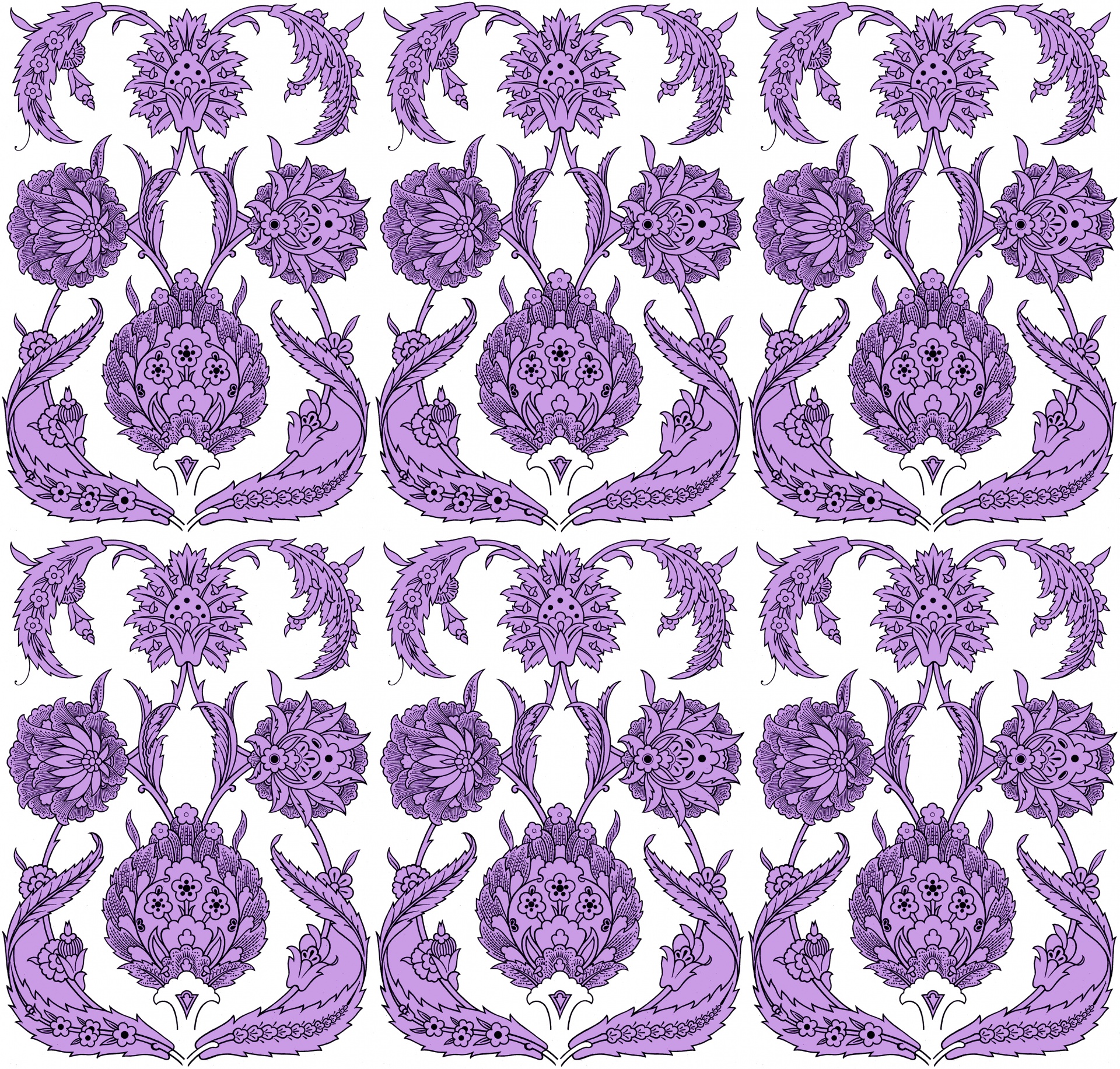 floral ornament background free photo