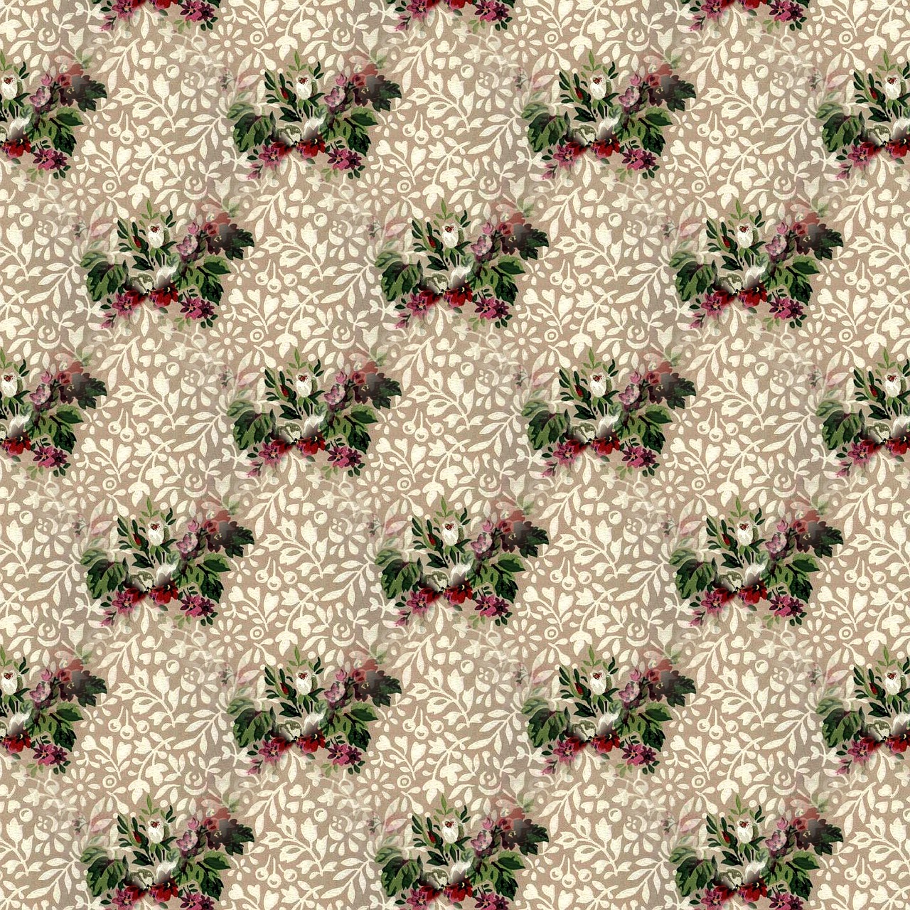 floral pattern vintage antique free photo