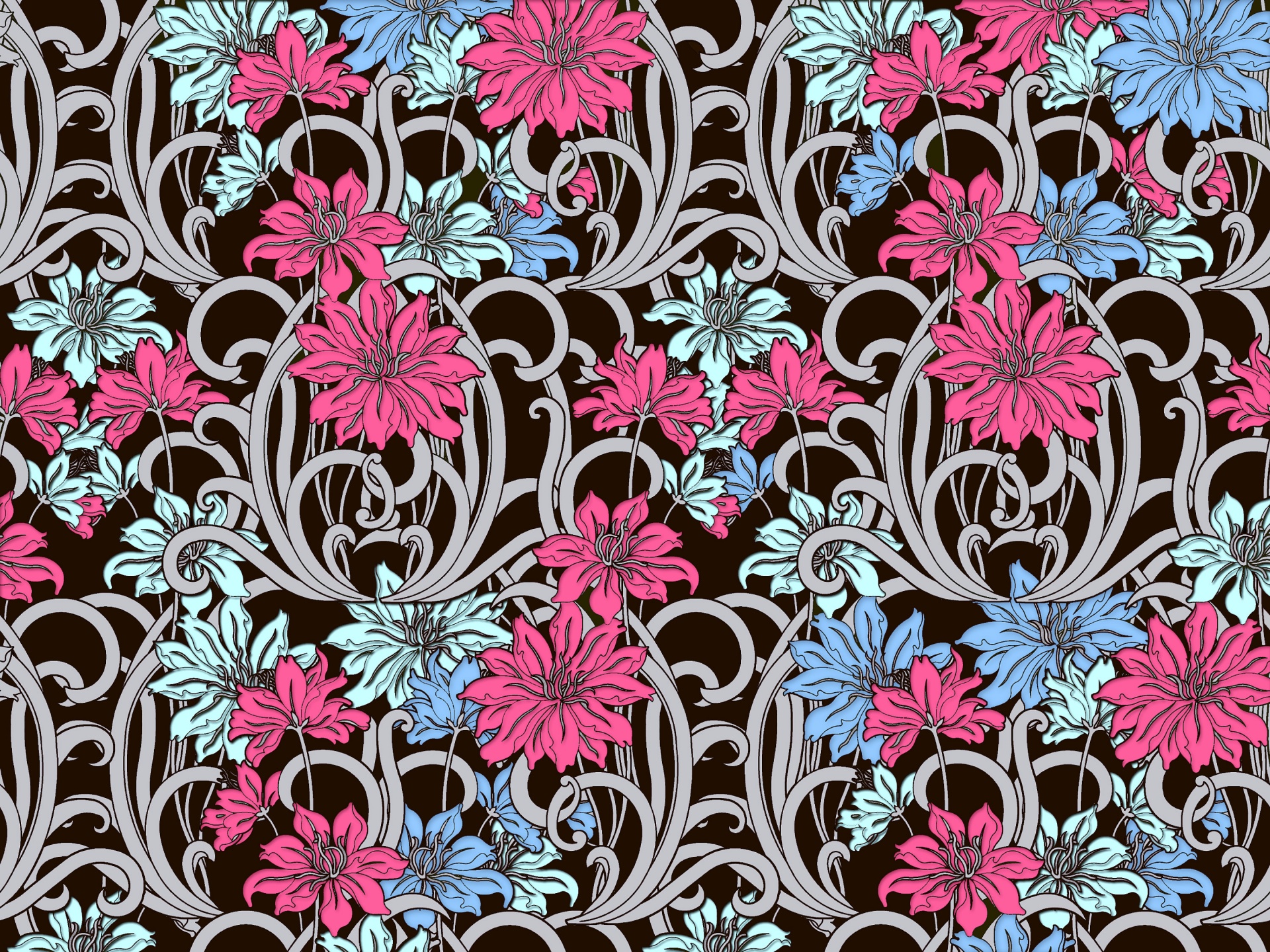 floral pattern design free photo