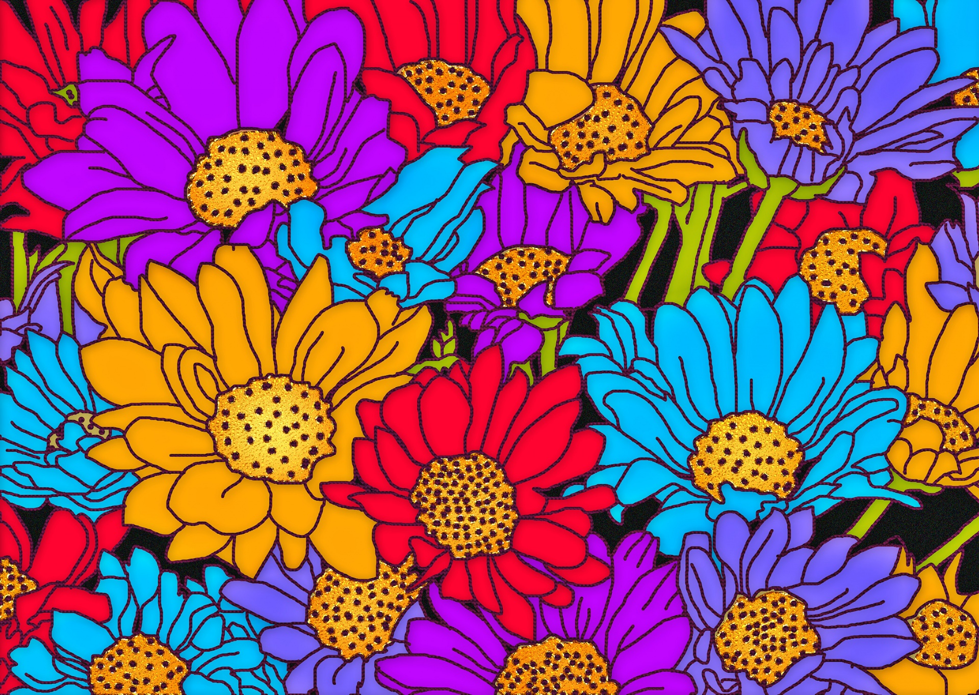 floral pattern design free photo