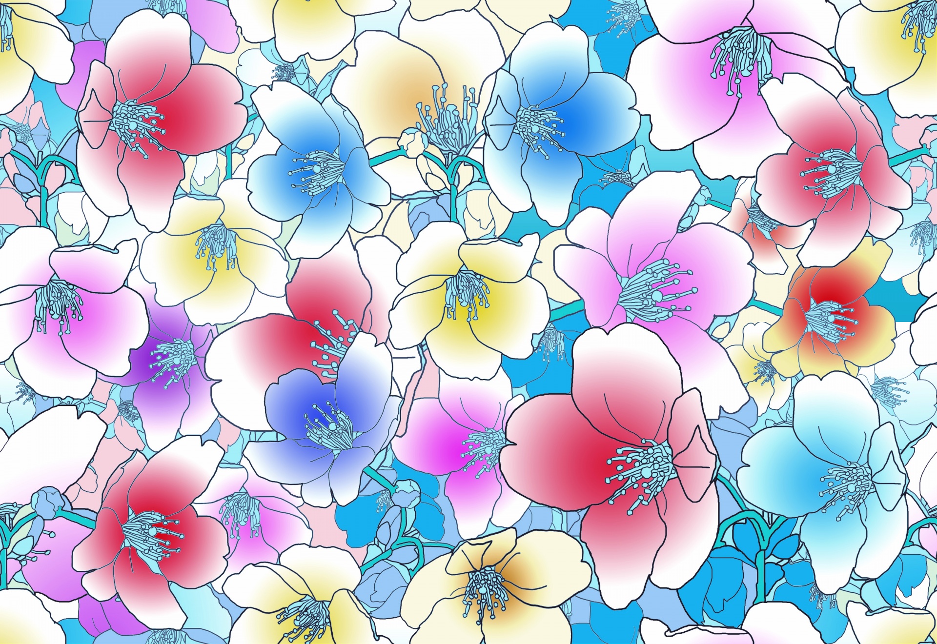 floral pattern design free photo