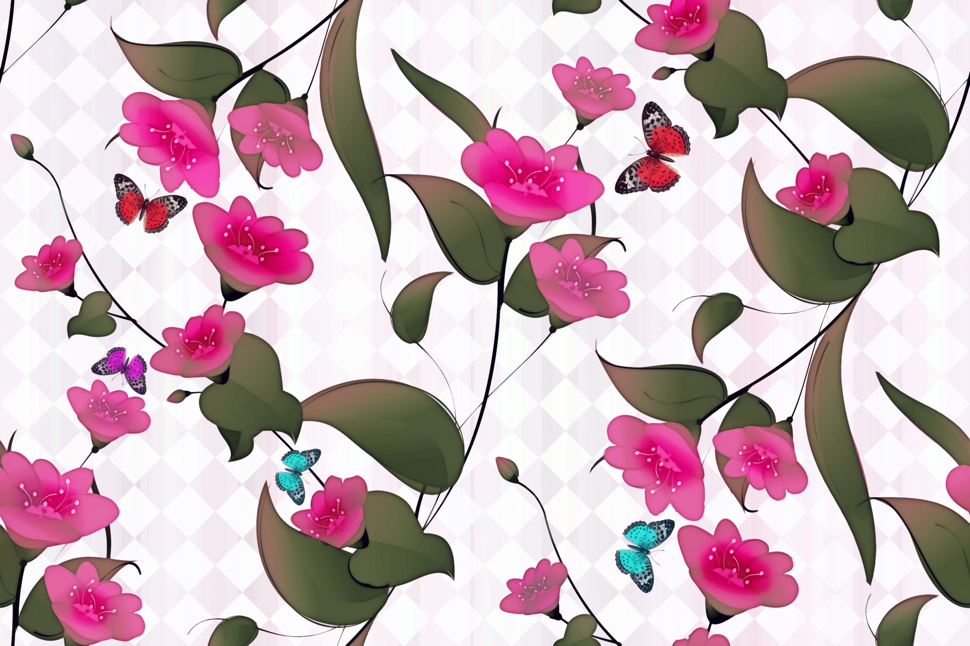 floral pattern design free photo