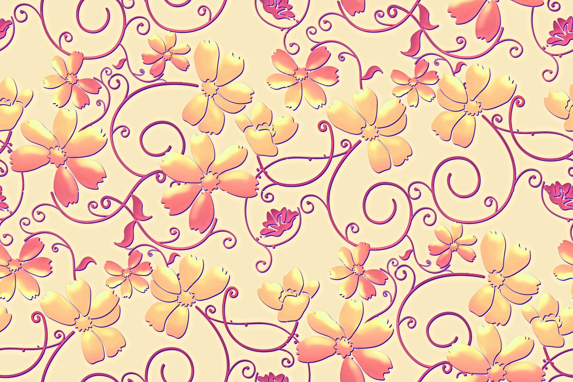 floral pattern design free photo