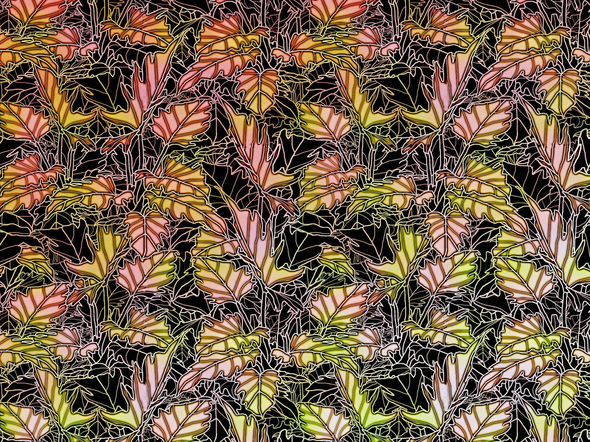 floral leaves pattern free photo