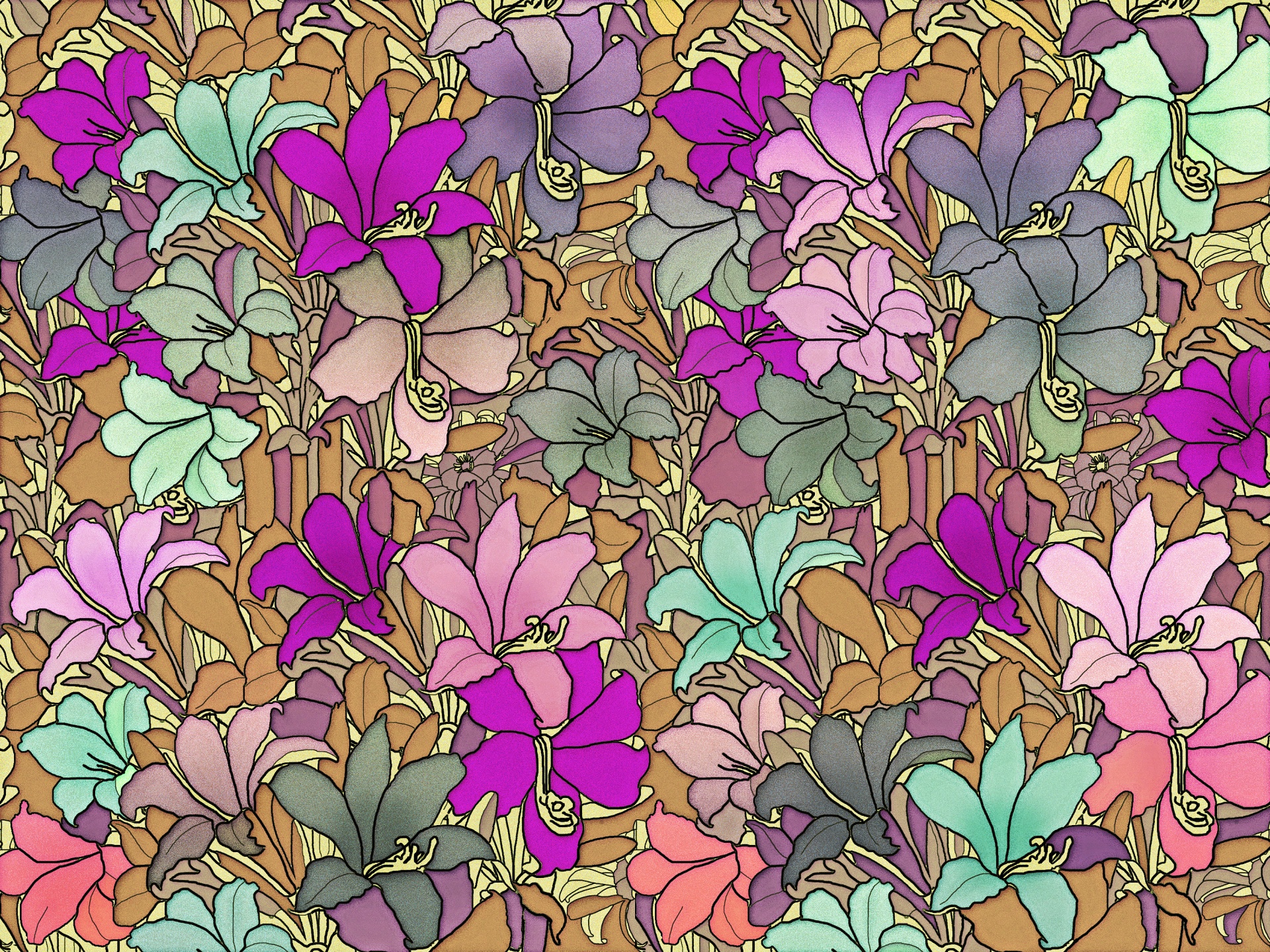 floral pattern design free photo