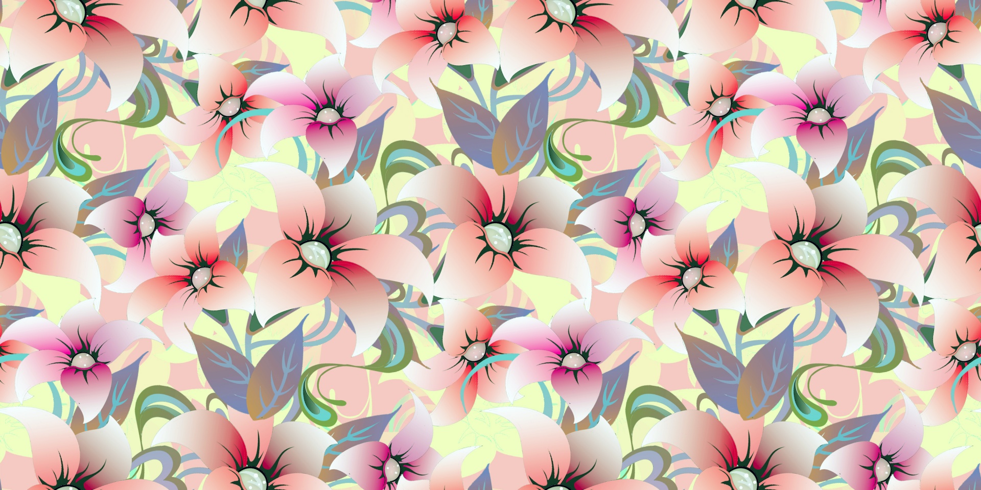 floral pattern design free photo