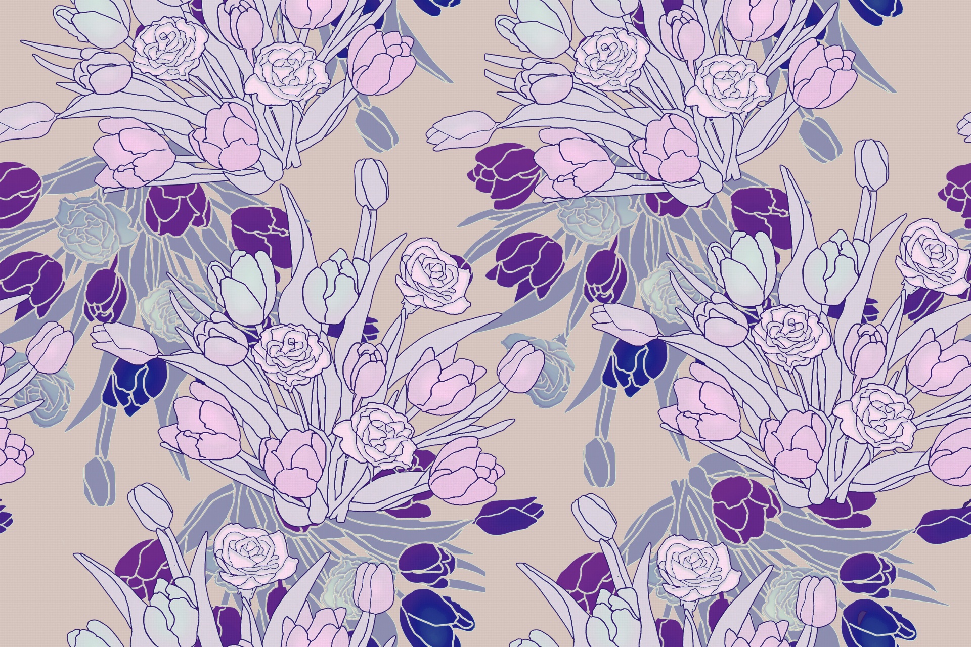 floral pattern design free photo