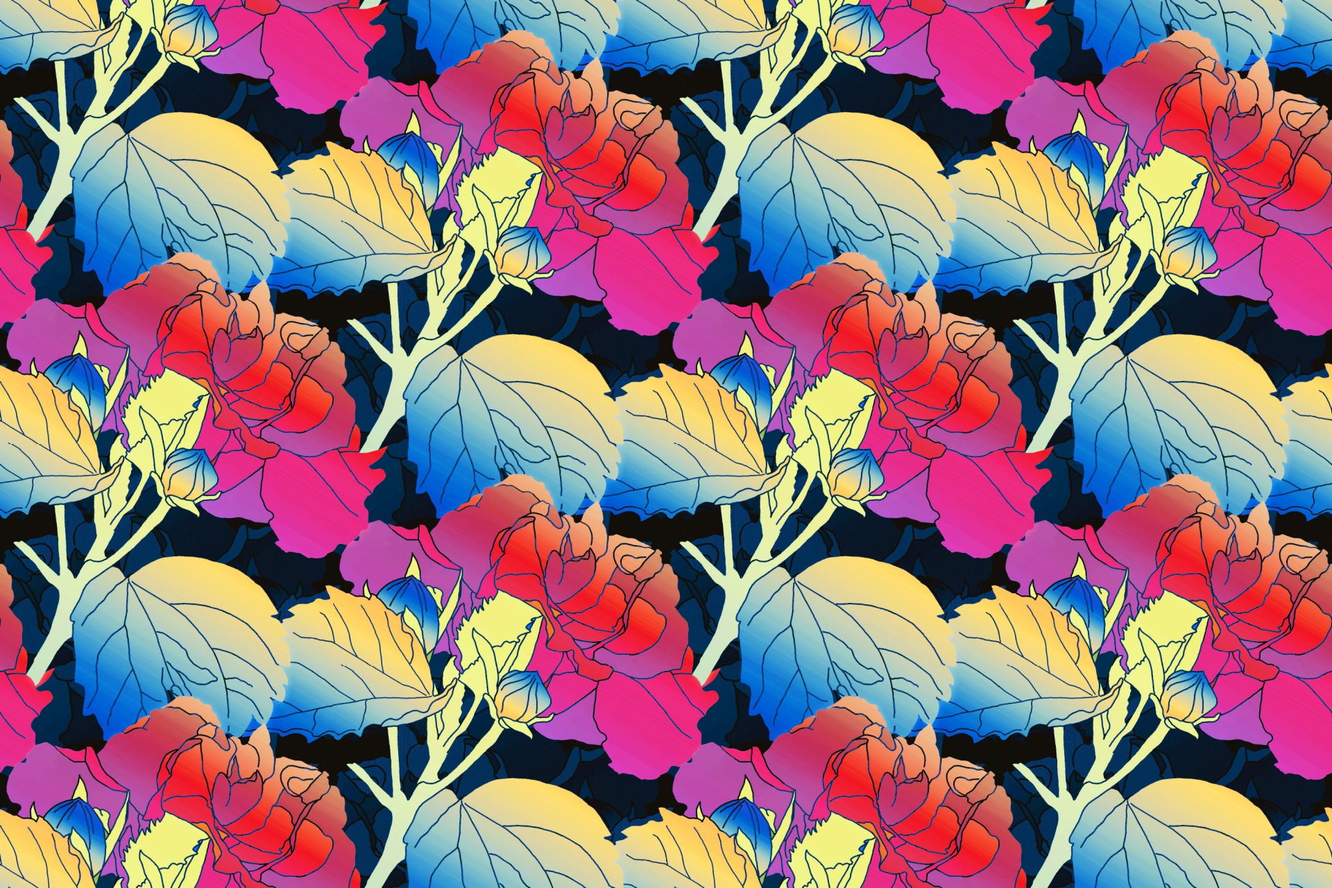 floral pattern design free photo