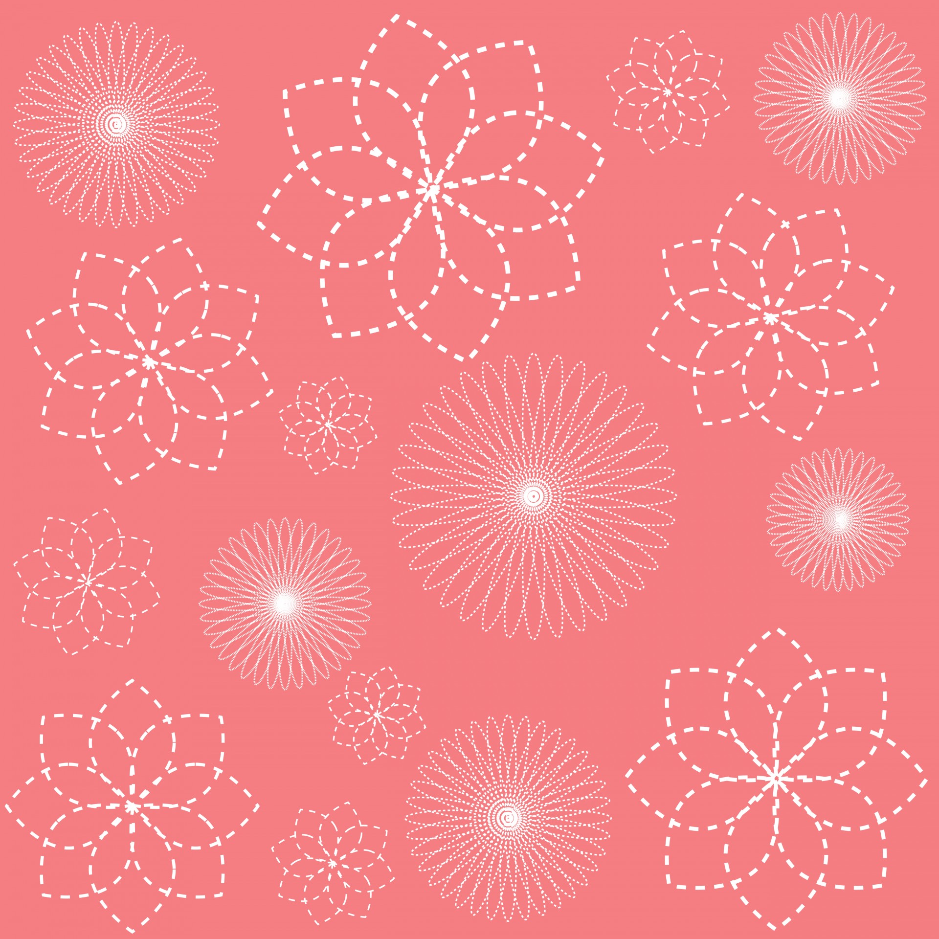 floral spirals spirograph free photo