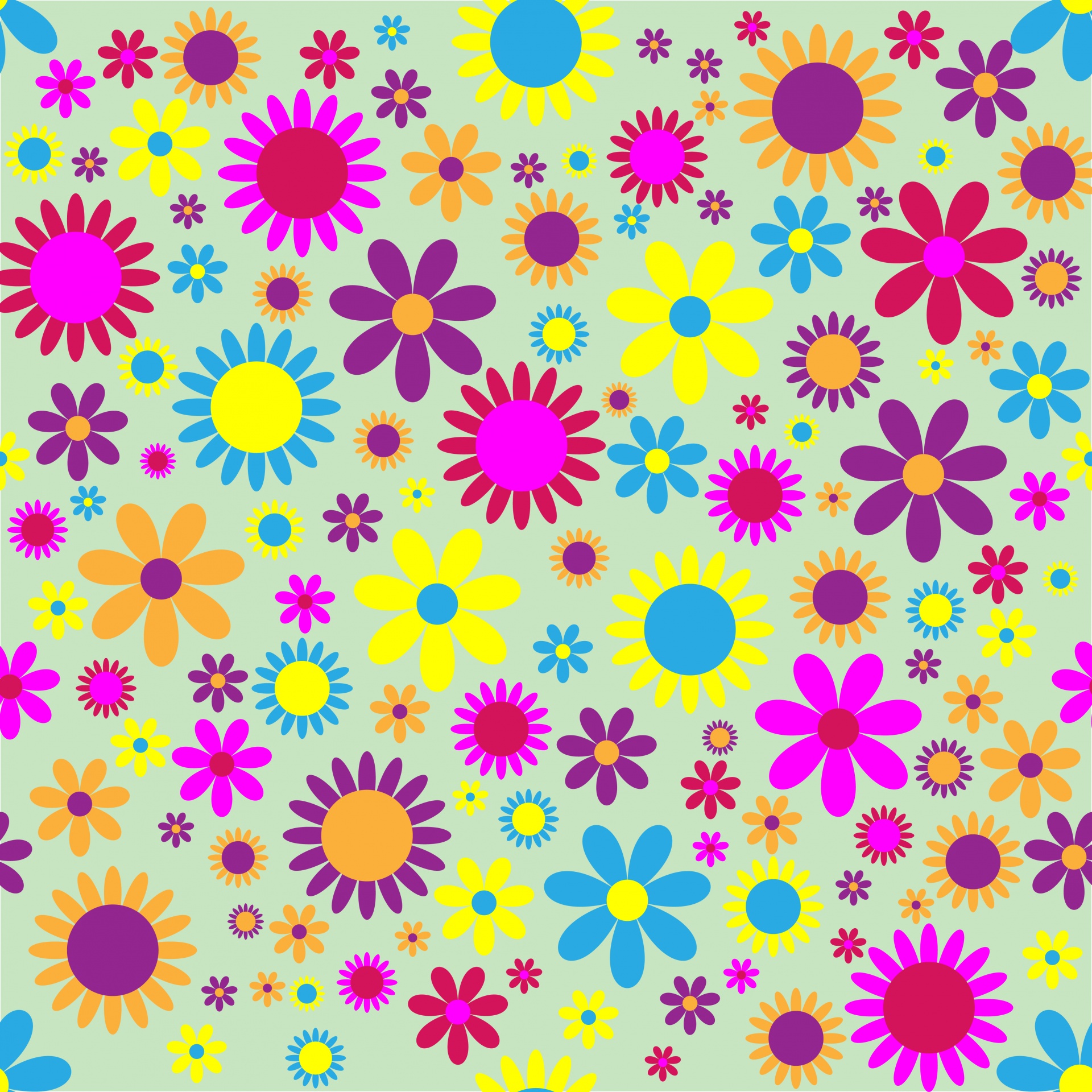 Colourful Floral Wallpapers Vintage Floral Background Vector Free