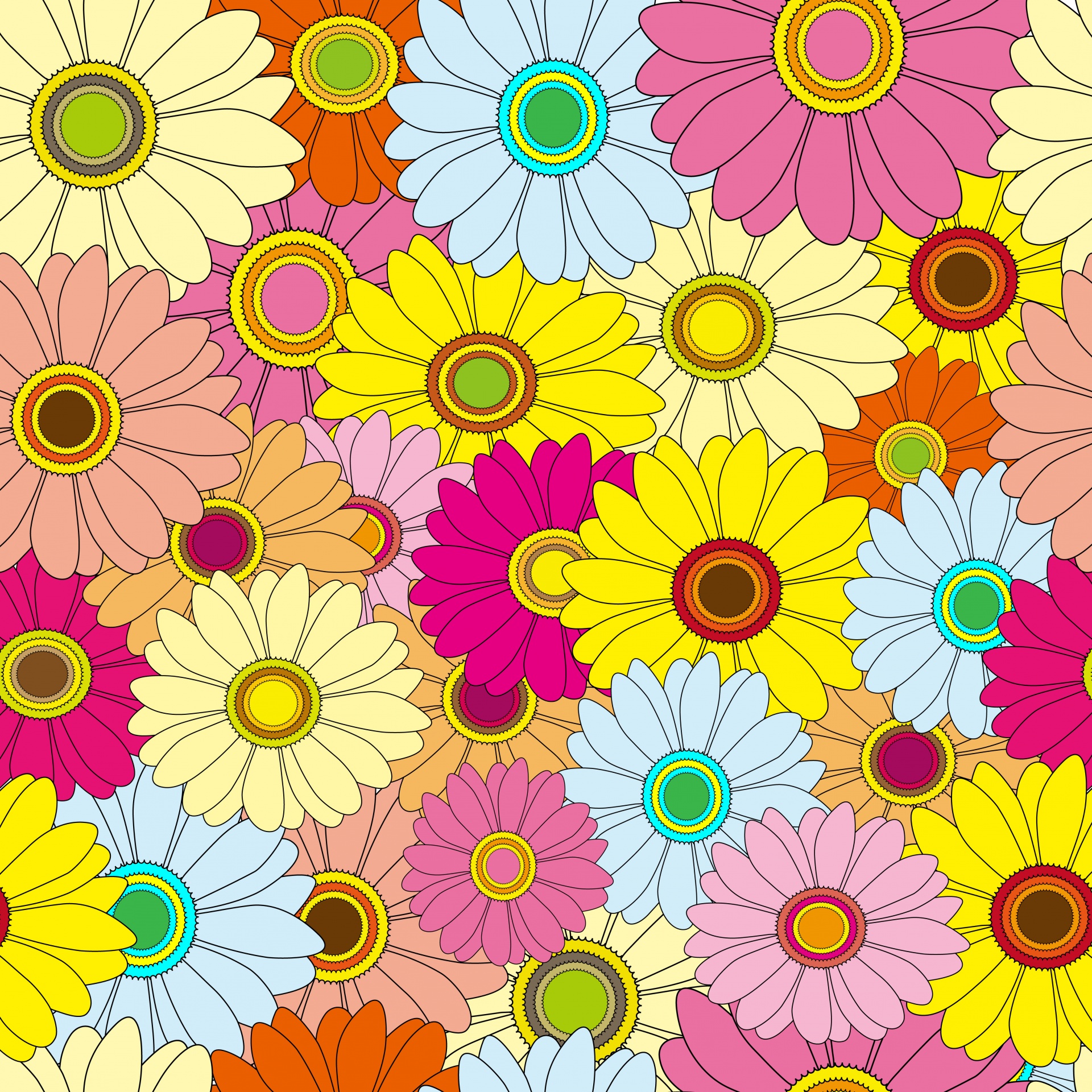 floral flowers wallpaper free photo