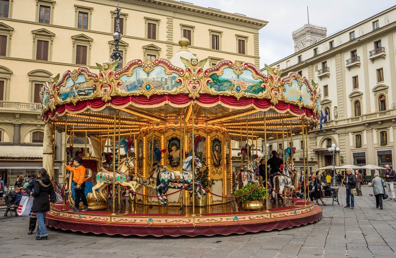 merry-go-round carousel funfair free photo