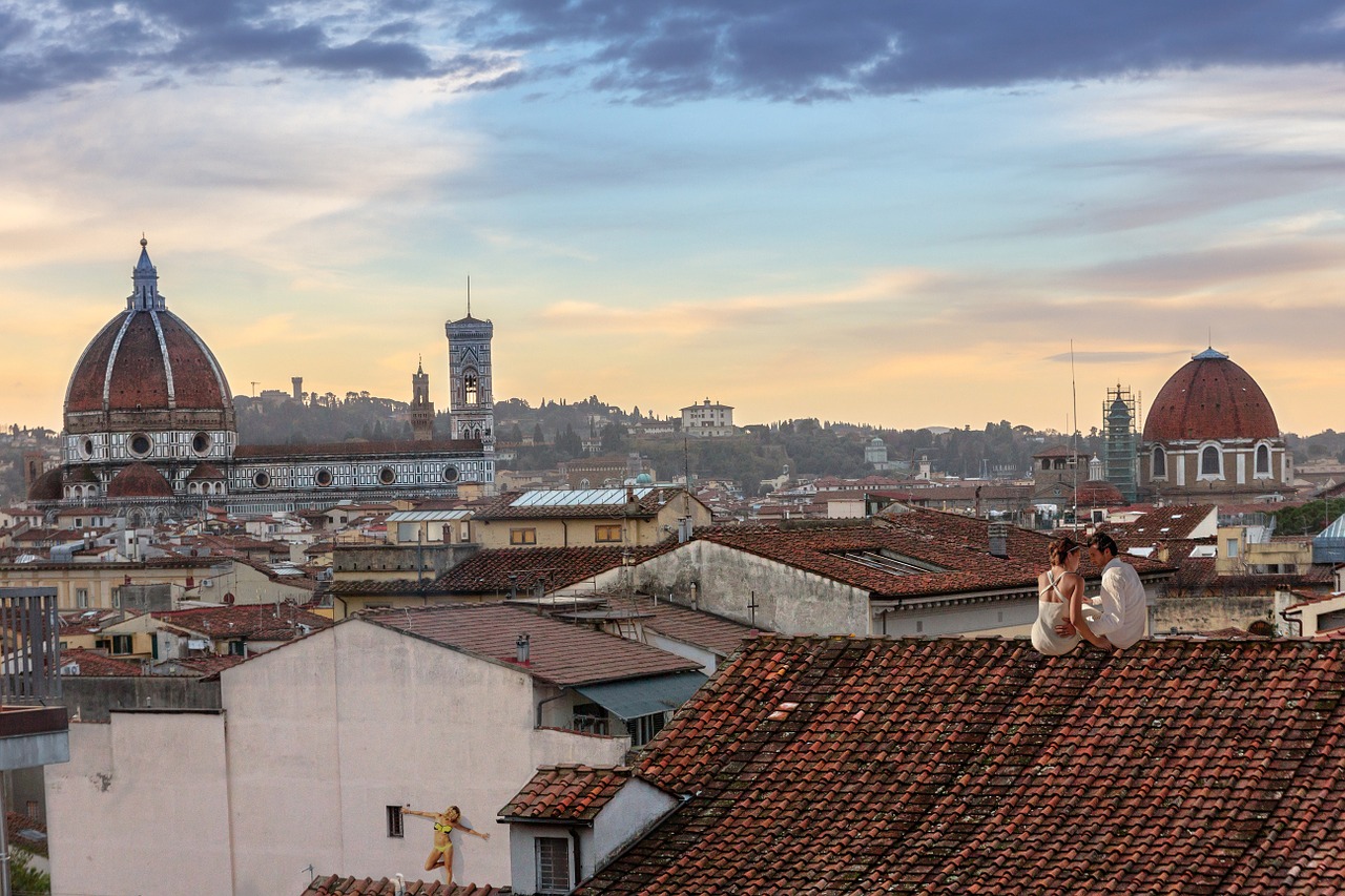 florence italy couple free photo